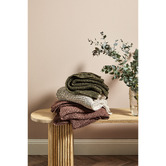 Temple &amp; Webster Hand-Knitted Cotton Single Throw