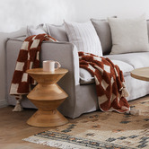 Temple &amp; Webster Checkerboard Darcy Cotton Single Throw