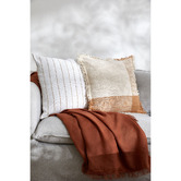 Temple &amp; Webster Reese Hand-Loomed Cotton Slub Cushion