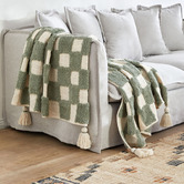 Temple &amp; Webster Checkerboard Darcy Cotton Single Throw