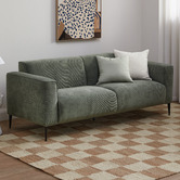 Temple &amp; Webster Rhys 3 Seater Corduroy Sofa
