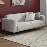 Temple &amp; Webster Natural Rhys 3 Seater Upholstered Sofa