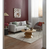 Temple &amp; Webster Natural Rhys 3 Seater Upholstered Sofa