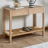 Temple &amp; Webster Nadia Hand-Woven Rush Console Table