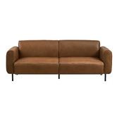 Temple &amp; Webster Bailey 3 Seater Genuine Leather Sofa