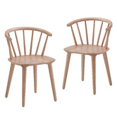 Temple &amp; Webster Aurora Spindle Solid Rubberwood Dining Chairs