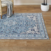 Temple &amp; Webster Blue Rayie Area Rug