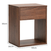Temple &amp; Webster Bruce 1 Drawer Bedside Table