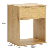 Temple &amp; Webster Bruce 1 Drawer Bedside Table