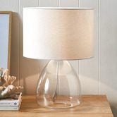 Temple &amp; Webster 42cm Oslo Glass Table Lamp