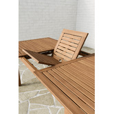 Temple &amp; Webster Lanai Eucalyptus Wood Outdoor Extendable Dining Table