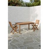Temple &amp; Webster Lanai Eucalyptus Wood Outdoor Extendable Dining Table