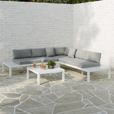 Temple &amp; Webster 5 Seater Lyle Aluminium Outdoor Lounge Set