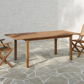 Temple &amp; Webster Lanai Eucalyptus Wood Outdoor Extendable Dining Table