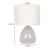 Temple &amp; Webster 42cm Oslo Glass Table Lamp