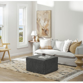 Temple &amp; Webster Rubix Convertible Ottoman Sofa Bed with Slipcover