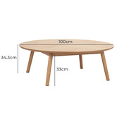 Temple &amp; Webster Dion Herringbone Round Coffee Table &amp; Side Table Set