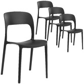 Temple &amp; Webster 4 Seater Paros Outdoor Dining Table &amp; Everly Chair Set