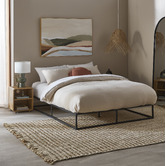 Temple &amp; Webster Black Pilato H25cm Metal Bed Base