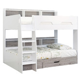 Temple &amp; Webster Castel Single Bunk Bed with Shelves