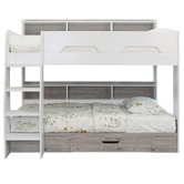 Temple &amp; Webster Castel Single Bunk Bed with Shelves