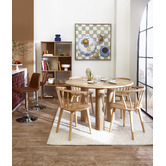 Temple &amp; Webster Aurora Spindle Solid Rubberwood Dining Chairs