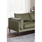 Temple &amp; Webster Terry 3 Seater Genuine Leather Sofa