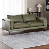 Temple &amp; Webster Terry 3 Seater Genuine Leather Sofa