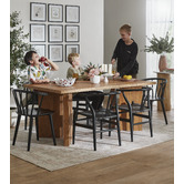 Temple &amp; Webster Aurora Spindle Solid Rubberwood Dining Chairs