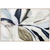 Temple &amp; Webster Blooming Abstract Framed Canvas Wall Art