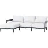 Temple &amp; Webster 3 Seater Panama Outdoor Sofa with Left Chaise