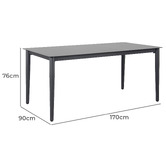 Temple &amp; Webster Amalfi Aluminium Outdoor Dining Table
