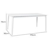Temple &amp; Webster Amalfi Aluminium Outdoor Dining Table