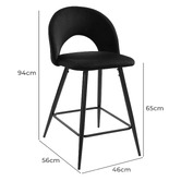Temple &amp; Webster 65cm Sophia Velvet Barstools