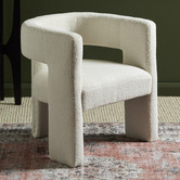 Temple &amp; Webster Pomaire 3 Legged Boucle Occasional Chair