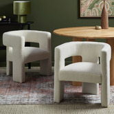 Temple &amp; Webster Pomaire 3 Legged Boucle Occasional Chair