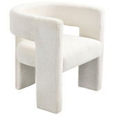Temple &amp; Webster Pomaire 3 Legged Boucle Occasional Chair