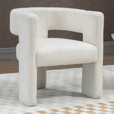 Temple &amp; Webster Pomaire 3 Legged Boucle Occasional Chair