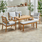 Temple &amp; Webster 6 Seater Almora Outdoor Lounge Dining Set