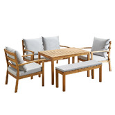 Temple &amp; Webster 6 Seater Almora Outdoor Lounge Dining Set