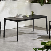 Temple & Webster 6 Seater Amalfi Aluminium Outdoor Dining Table & Black ...