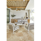 Temple &amp; Webster 5 Seater White Amalfi Outdoor Lounge Set