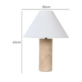 Temple &amp; Webster 42cm Siena Travertine Table Lamp