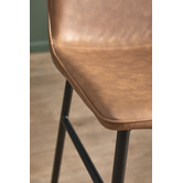Temple &amp; Webster 64.5cm Tan Ted Faux Leather Barstools