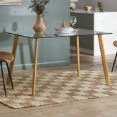 Temple & Webster Pia Glass Dining Table