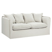 Temple &amp; Webster Montauk 2 Seater Upholstered Slipcover Sofa