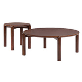 Temple &amp; Webster Caterina Solid Oak Coffee &amp; Side Table Set