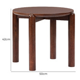 Temple &amp; Webster Caterina Solid Oak Side Table