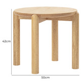 Temple &amp; Webster Caterina Solid Oak Side Table