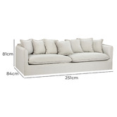 Temple &amp; Webster Montauk 4 Seater Upholstered Slipcover Sofa